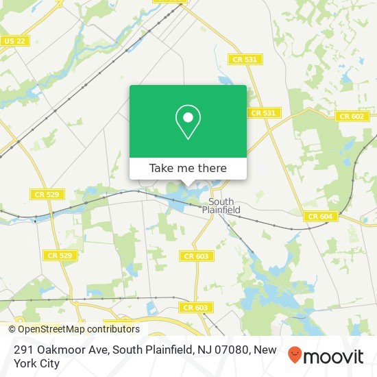 291 Oakmoor Ave, South Plainfield, NJ 07080 map