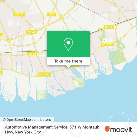 Automotive Management Service, 571 W Montauk Hwy map