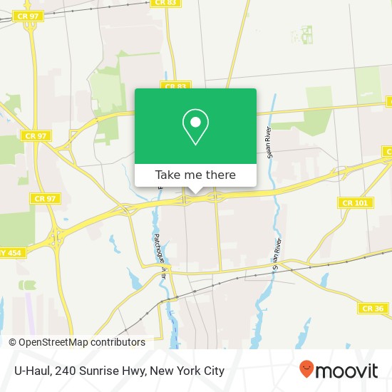 Mapa de U-Haul, 240 Sunrise Hwy