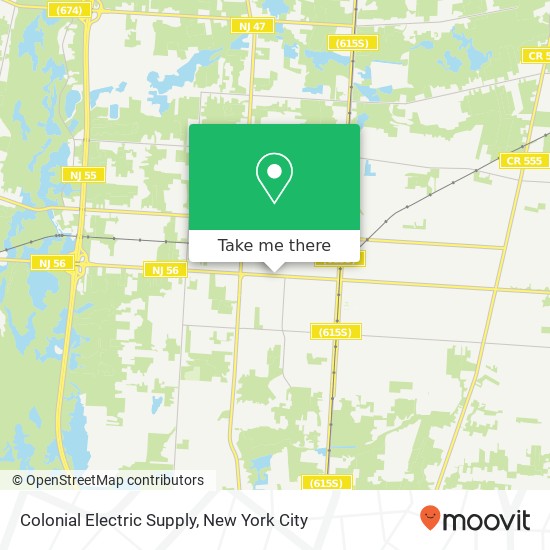 Mapa de Colonial Electric Supply, 62 W Landis Ave