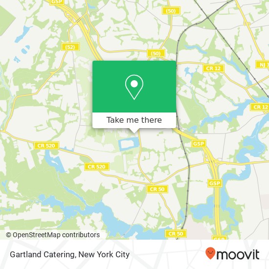 Gartland Catering map