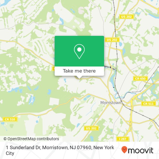 1 Sunderland Dr, Morristown, NJ 07960 map