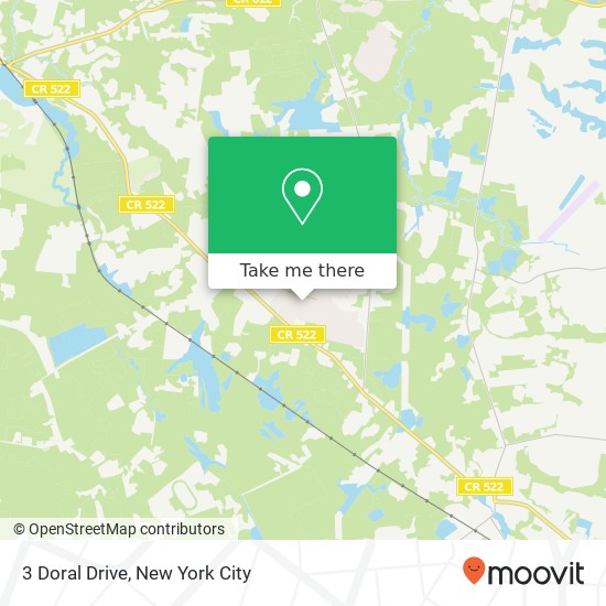Mapa de 3 Doral Drive