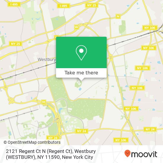 Mapa de 2121 Regent Ct N (Regent Ct), Westbury (WESTBURY), NY 11590