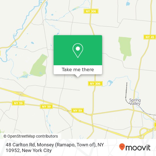 Mapa de 48 Carlton Rd, Monsey (Ramapo, Town of), NY 10952