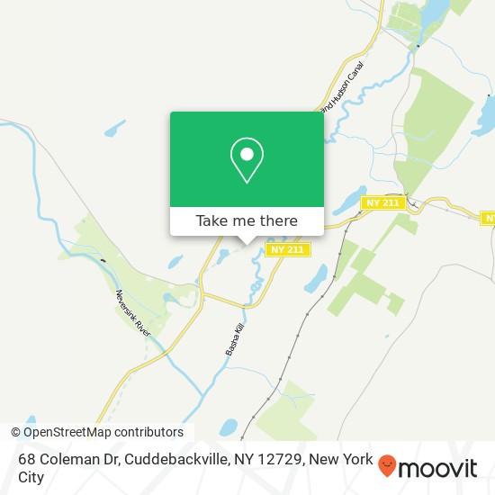 68 Coleman Dr, Cuddebackville, NY 12729 map