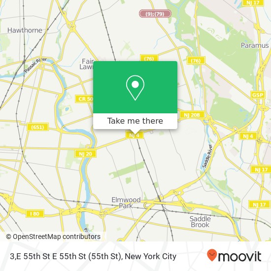 3,E 55th St E 55th St (55th St), Elmwood Park, NJ 07407 map