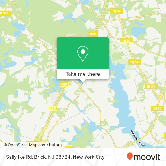 Sally Ike Rd, Brick, NJ 08724 map