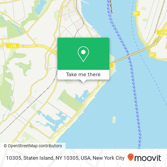 Mapa de 10305, Staten Island, NY 10305, USA