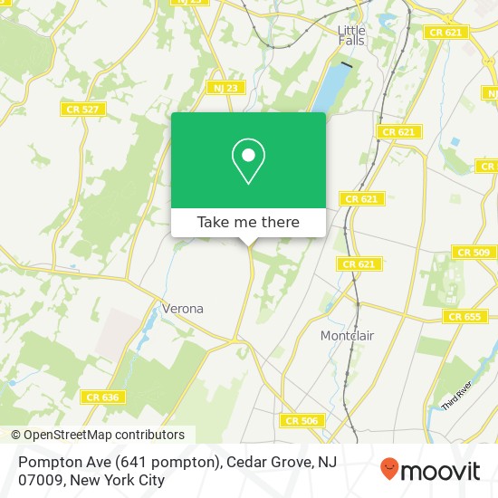 Pompton Ave (641 pompton), Cedar Grove, NJ 07009 map
