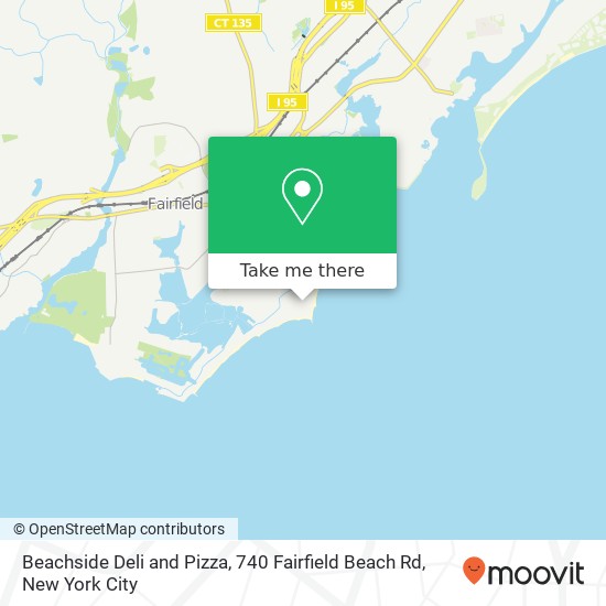 Mapa de Beachside Deli and Pizza, 740 Fairfield Beach Rd