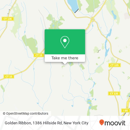 Mapa de Golden Ribbon, 1386 Hillside Rd