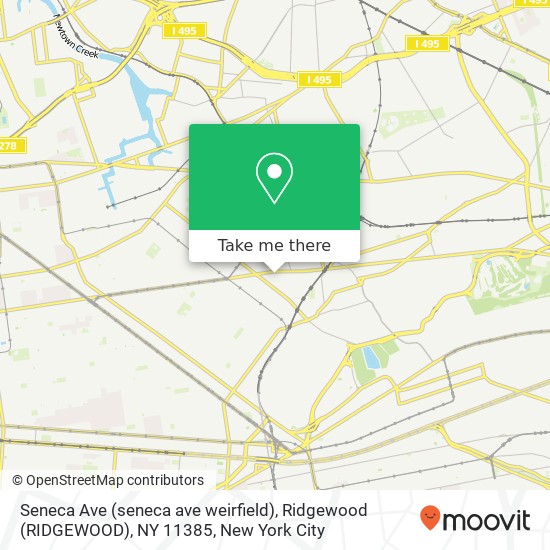 Seneca Ave (seneca ave weirfield), Ridgewood (RIDGEWOOD), NY 11385 map