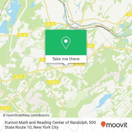 Kumon Math and Reading Center of Randolph, 500 State Route 10 map