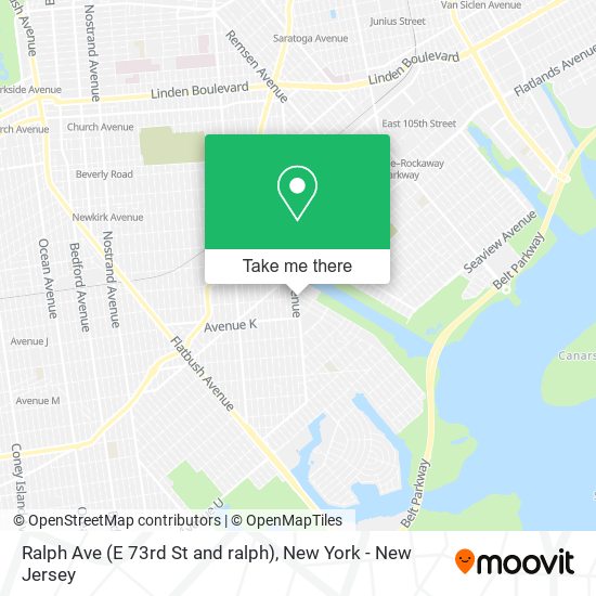 Ralph Ave (E 73rd St and ralph) map
