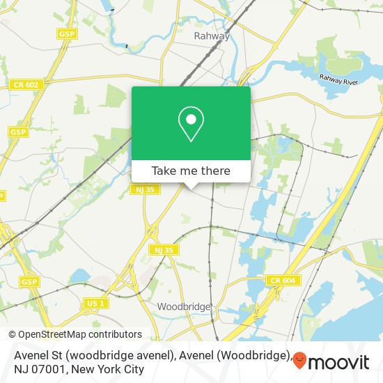 Avenel St (woodbridge avenel), Avenel (Woodbridge), NJ 07001 map