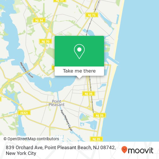 839 Orchard Ave, Point Pleasant Beach, NJ 08742 map