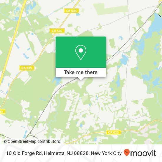 Mapa de 10 Old Forge Rd, Helmetta, NJ 08828