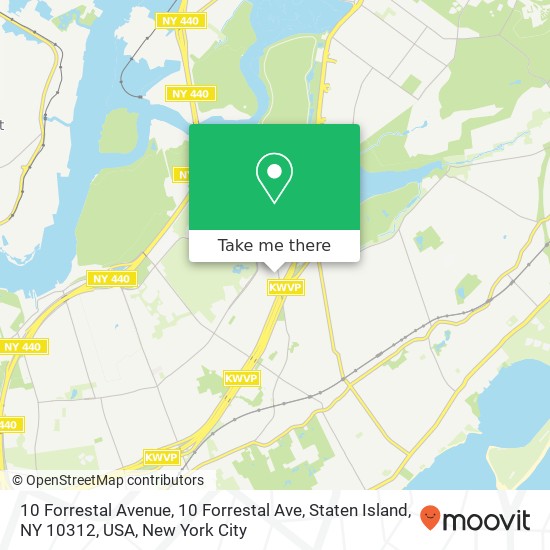 Mapa de 10 Forrestal Avenue, 10 Forrestal Ave, Staten Island, NY 10312, USA