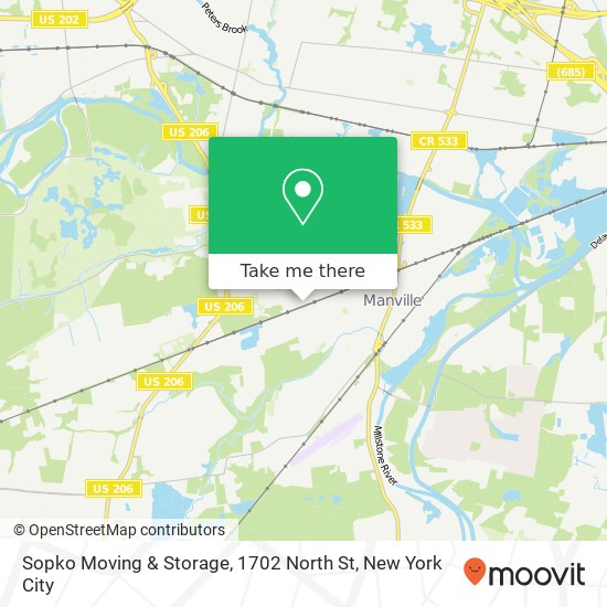 Mapa de Sopko Moving & Storage, 1702 North St