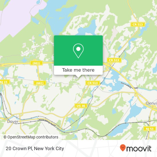 Mapa de 20 Crown Pl, Rockaway, NJ 07866