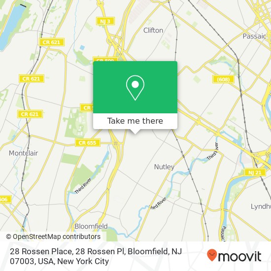 28 Rossen Place, 28 Rossen Pl, Bloomfield, NJ 07003, USA map