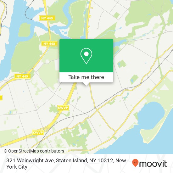 Mapa de 321 Wainwright Ave, Staten Island, NY 10312