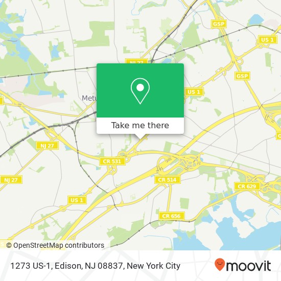 1273 US-1, Edison, NJ 08837 map