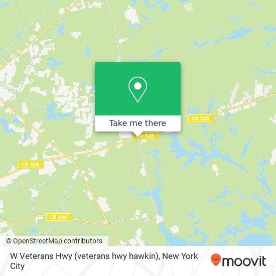 Mapa de W Veterans Hwy (veterans hwy hawkin), New Egypt, NJ 08533