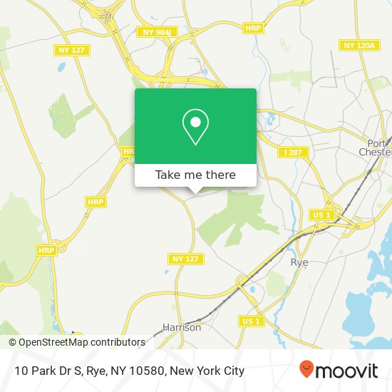 Mapa de 10 Park Dr S, Rye, NY 10580