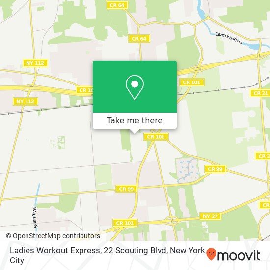 Mapa de Ladies Workout Express, 22 Scouting Blvd