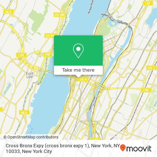 Mapa de Cross Bronx Expy (cross bronx expy 1), New York, NY 10033
