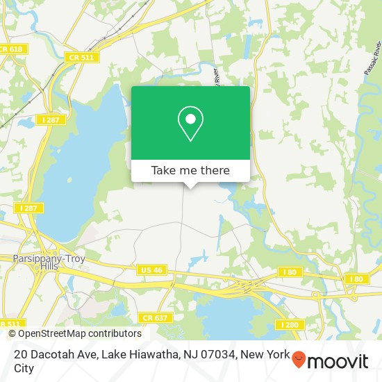 20 Dacotah Ave, Lake Hiawatha, NJ 07034 map