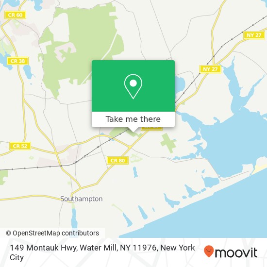 149 Montauk Hwy, Water Mill, NY 11976 map