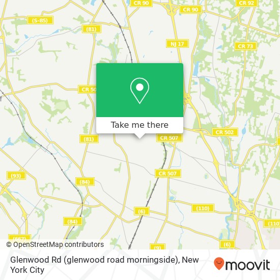 Glenwood Rd (glenwood road morningside), Ridgewood, NJ 07450 map
