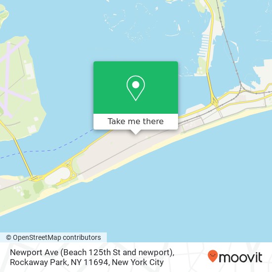 Mapa de Newport Ave (Beach 125th St and newport), Rockaway Park, NY 11694