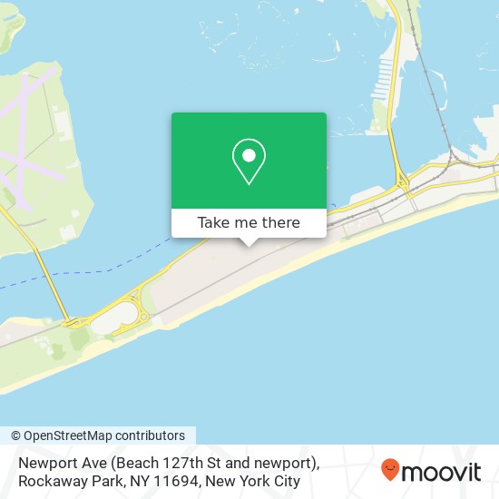 Mapa de Newport Ave (Beach 127th St and newport), Rockaway Park, NY 11694