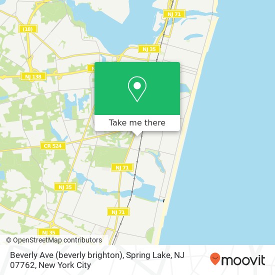 Beverly Ave (beverly brighton), Spring Lake, NJ 07762 map