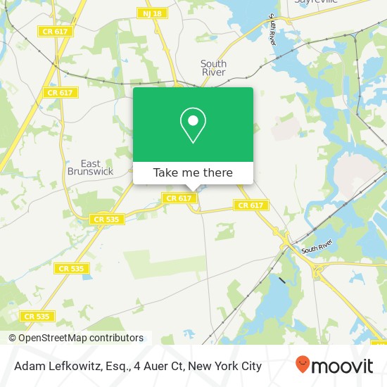 Mapa de Adam Lefkowitz, Esq., 4 Auer Ct