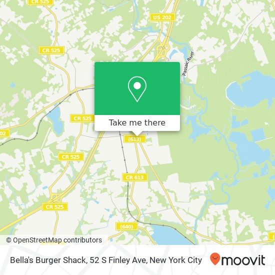 Mapa de Bella's Burger Shack, 52 S Finley Ave