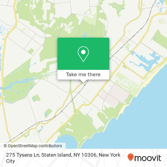 Mapa de 275 Tysens Ln, Staten Island, NY 10306