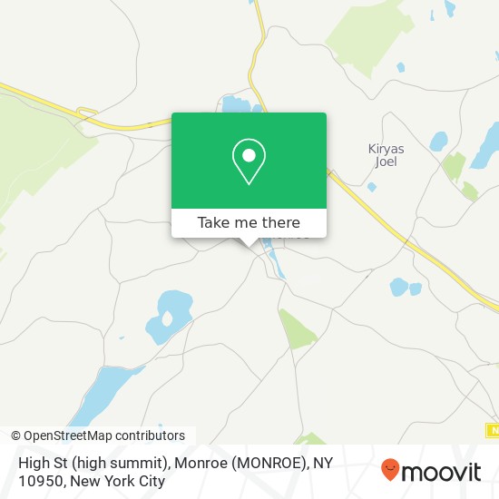 Mapa de High St (high summit), Monroe (MONROE), NY 10950