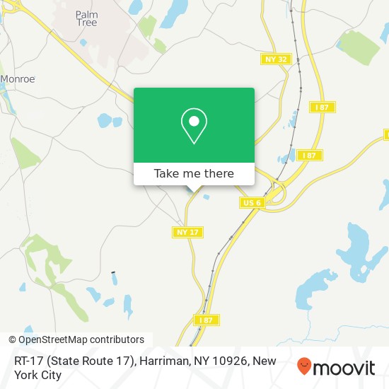 Mapa de RT-17 (State Route 17), Harriman, NY 10926