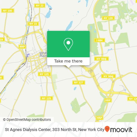 Mapa de St Agnes Dialysis Center, 303 North St