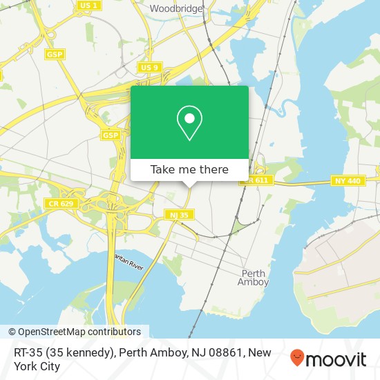 Mapa de RT-35 (35 kennedy), Perth Amboy, NJ 08861