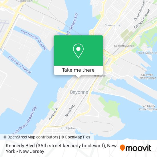 Mapa de Kennedy Blvd (35th street kennedy boulevard)