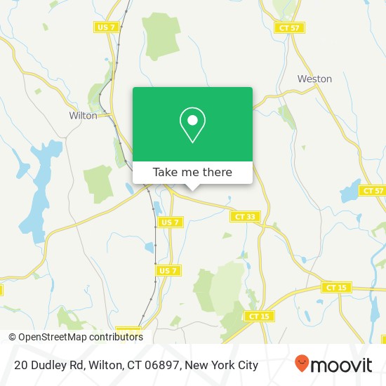 Mapa de 20 Dudley Rd, Wilton, CT 06897
