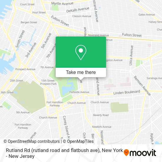 Rutland Rd (rutland road and flatbush ave) map