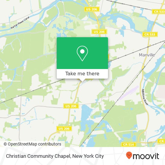 Christian Community Chapel, 211 US Highway 206 map