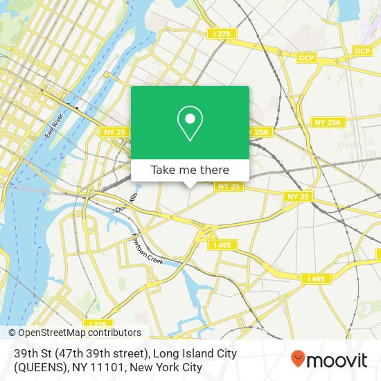 39th St (47th 39th street), Long Island City (QUEENS), NY 11101 map